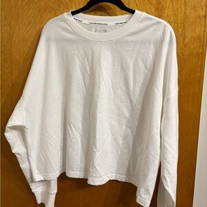 Calvin Klein White Crew Neck Top